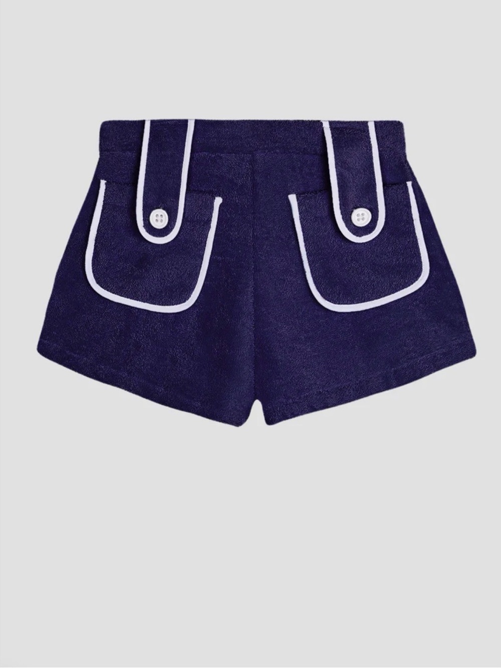 Le Veste High-Waist Navy Shorts with White Piping